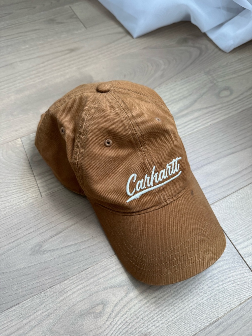 Carhartt Brown Script Logo Baseball Cap